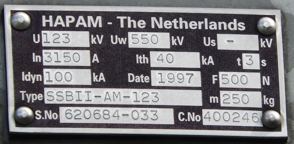 110kV disconnector HAPAM 1+1grounding