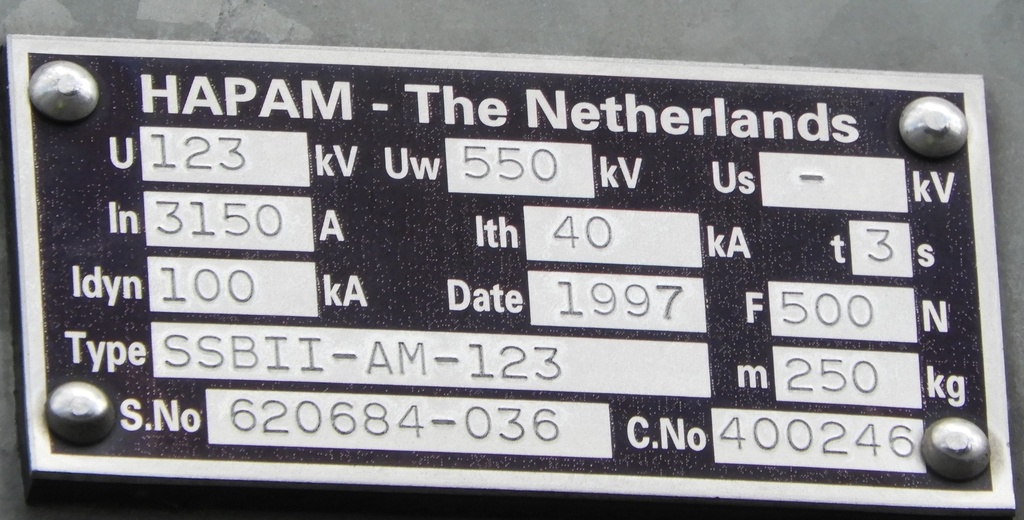 110kV disconnector HAPAM 1+2 groundings