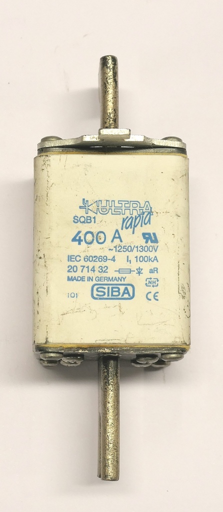 Extra fast handle fuse SIBA 690V  400A DIN01 Ultra Rapid  2071432 (used)