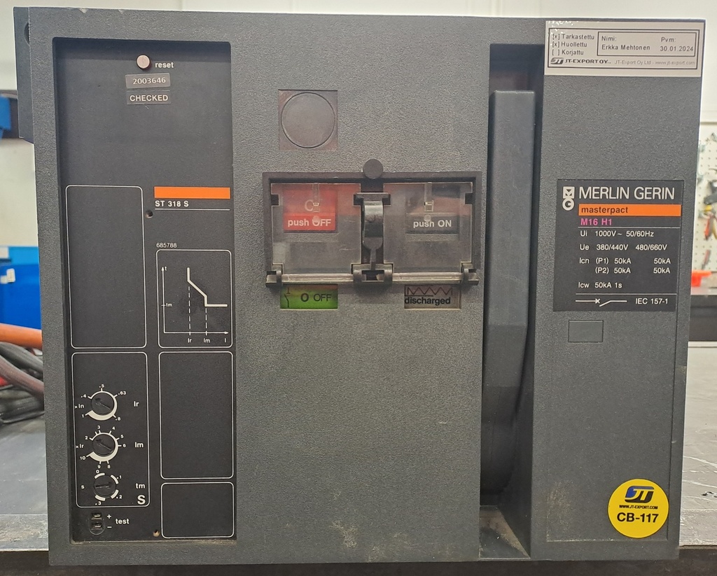 1600A katkaisija Merlin Gerin Masterpact M16 H1