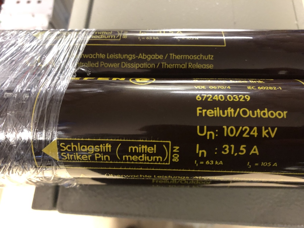 24 kV-31,5A EFEN medium voltage fuse