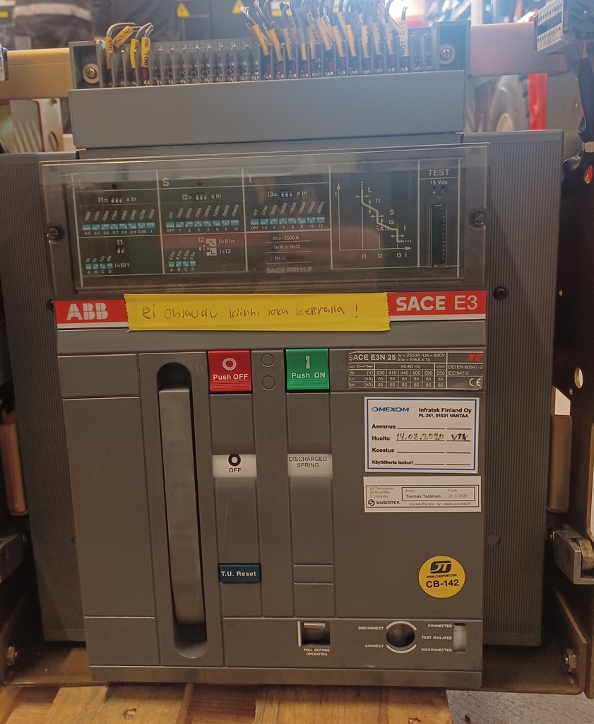 2500A Circuit breaker ABB SACE E3