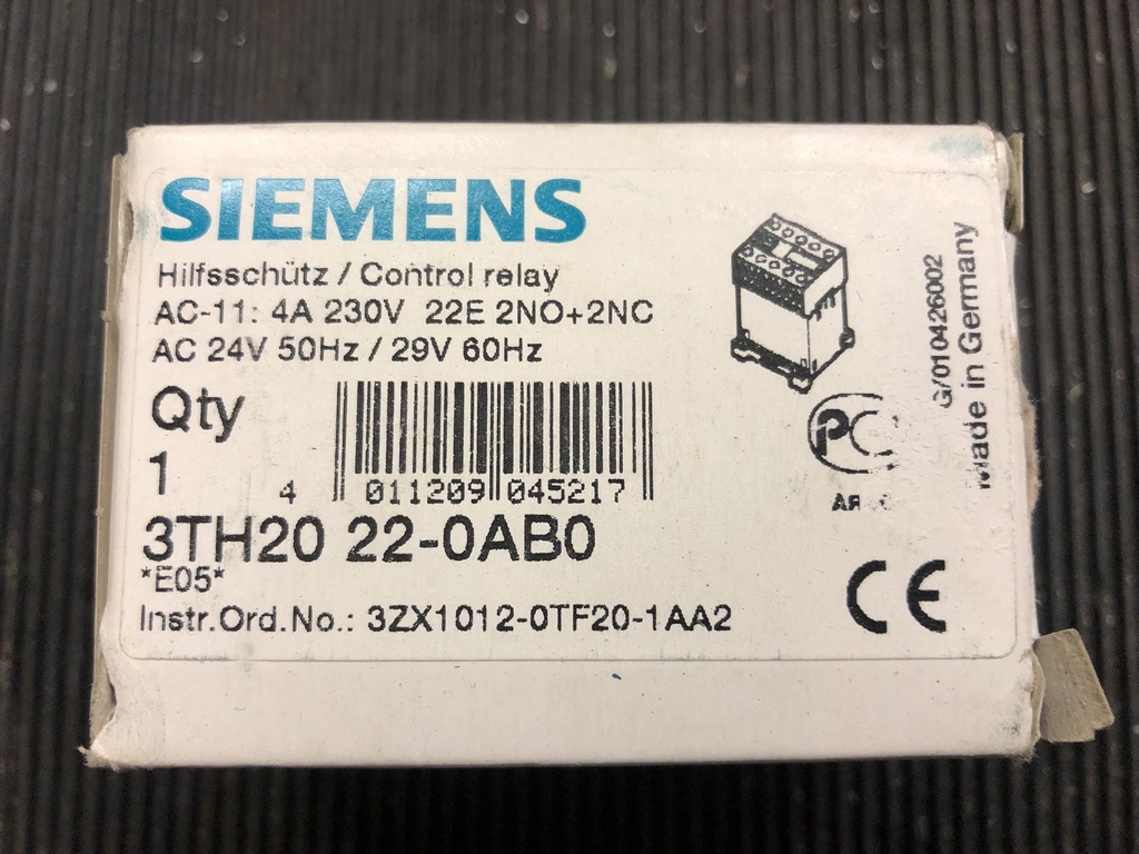 Siemens 3TH2022-0AB0 control relay 24VDC