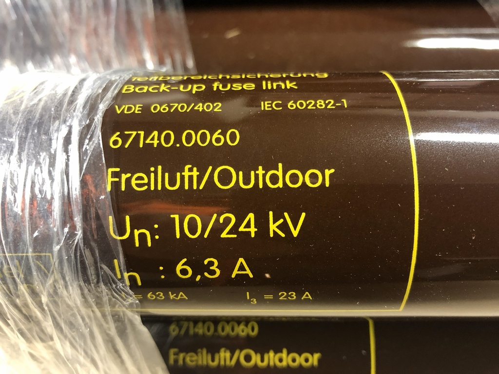 10/24 kV-6,3A keskijännitesulake