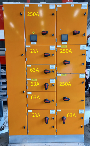 [KE-164] 1600A 230_400V Icw 50kA Ipk 105kA panels 04-05 EAvenue NK1.2C 3/5 low voltage center