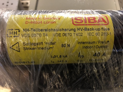 [KJS3] 10-20 kV-40A SIBA medium voltage fuse