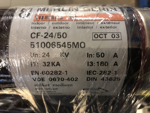[KJS15] 24 kV-50A MG medium voltage fuse