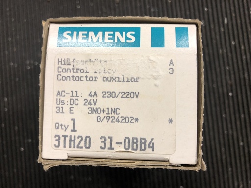 [3TH2031-0BB4] Siemens 3TH2031-0BB4 contactor 24VDC
