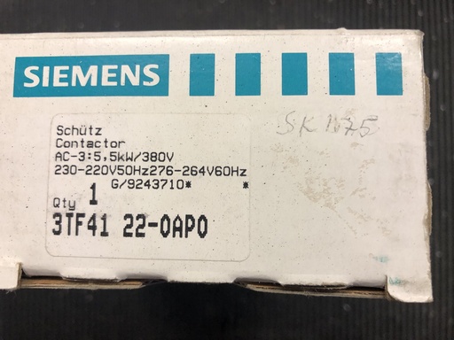 [3TF4122-0AP0] Siemens 3TF4122-0AP0 contactor 5,5 kW 230VAC