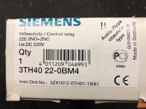 [3TH4022-0BM4] Siemens 3TH4022-0BM4 control relay 220VDC