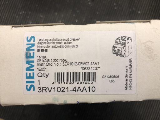 [3RV1021-4AA10] Siemens 3RV1021-4AA10 protective switch 11-16A