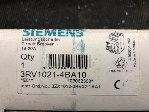 [3RV1021-4BA10] Siemens 3RV1021-4BA10 protective switch 14-20A